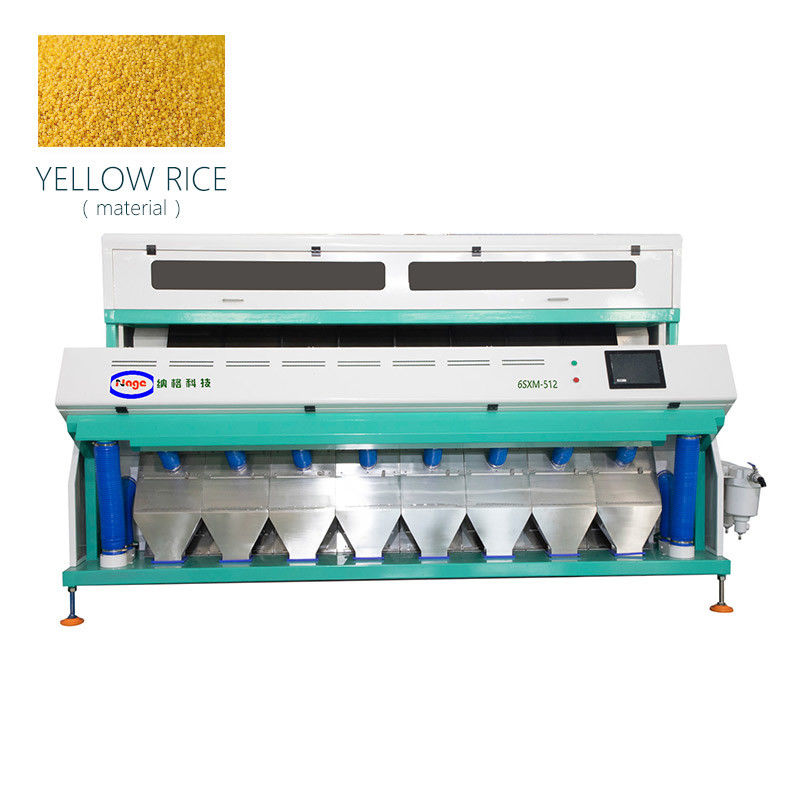 512 Rutschen mahlen gelben Reis-Farbsortierer-Vorwahl mit CCD-Linse
